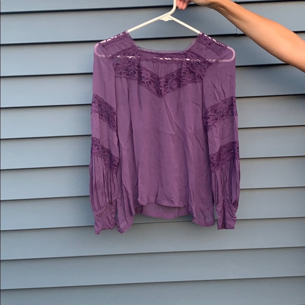 Buffalo Womens Sheer Peasant Top